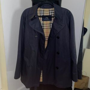 Burberry London Navy Trench Coat